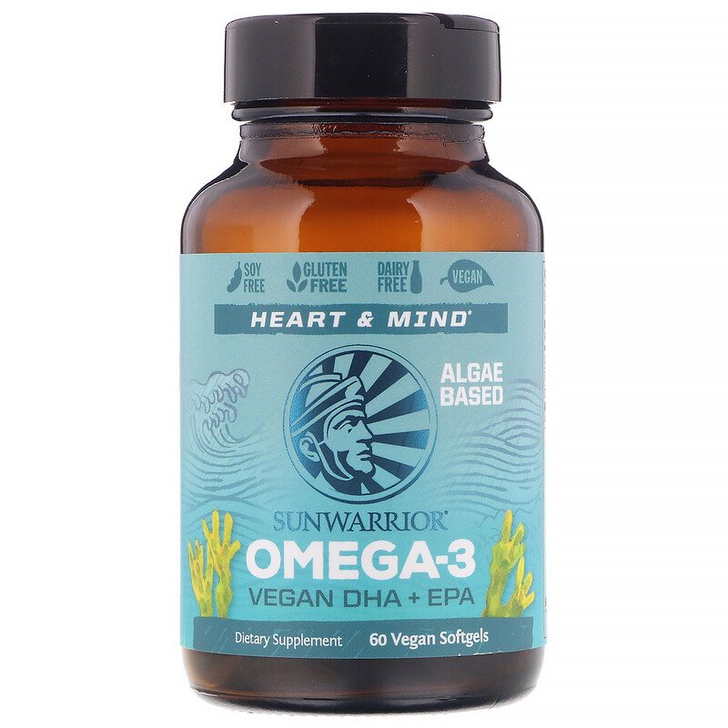 Sunwarrior, Omega-3, Vegan DHA + EPA, 60 Vegan Softgels (Vegan)