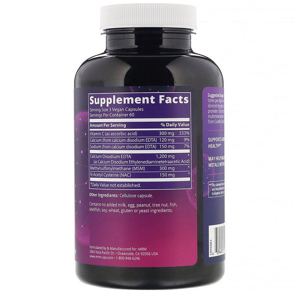 MRM, Cardio Chelate with EDTA, 180 Vegan Capsules (Vegan)