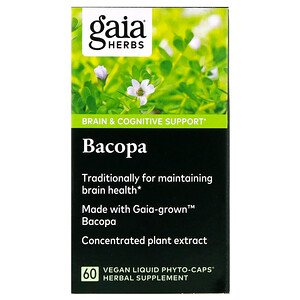 Gaia Herbs, Bacopa, 60 Vegan Liquid Phyto-Caps (Vegan)