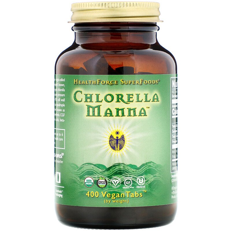 HealthForce Superfoods, Chlorella Manna, 400 VeganTabs (Vegan)
