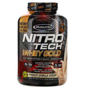 Muscletech, Nitro Tech, 100% Whey Gold, 5.53 lbs. (2.51 kg)