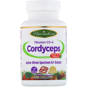 Paradise Herbs, Tibetan CS-4 Cordyceps, 60 Vegetarian Capsules