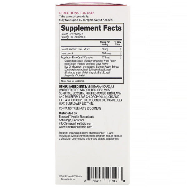 Emerald Health Bioceuticals, EndoBrain, 60 Vegan Softgels (Vegan)