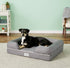 PetFusion Ultimate Lounge Memory Foam Bolster Cat & Dog Bed w/Removable Cover