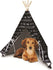 Dog Whisperer Mudcloth Teepee Tent Covered Cat & Dog Bed