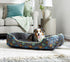 STAR WARS THE MANDALORIAN'S THE CHILD Bolster Cat & Dog Bed, Black Patterned
