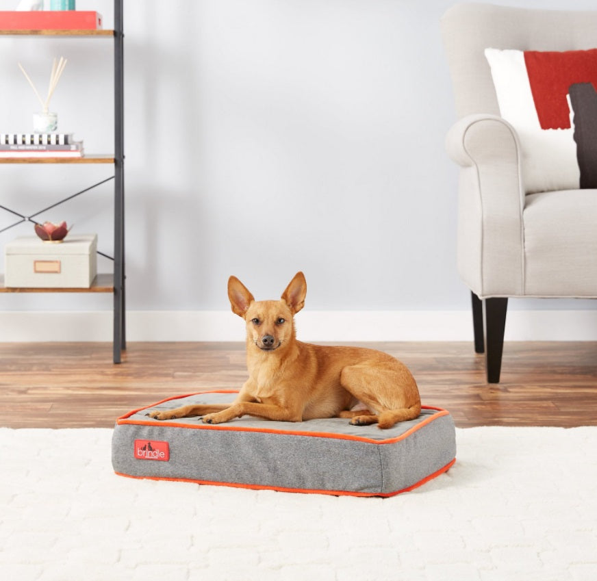Brindle Waterproof Orthopedic Pillow Cat & Dog Bed w/Removable Cover