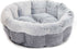 Best Pet Supplies Round Bolster Cat & Dog Bed, Light Gray, Large