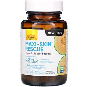 Country Life, Maxi-Skin Rescue, 30 Vegan Capsules (Vegan)