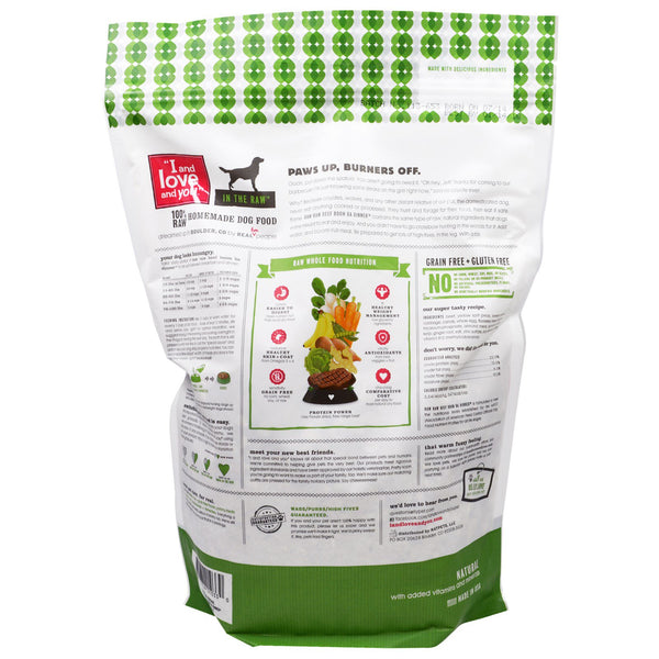 I and Love and You, Raw Homemade Dog Food, Raw Raw Beef Boom Ba Dinner, 1.5 lbs (0.68 kg)
