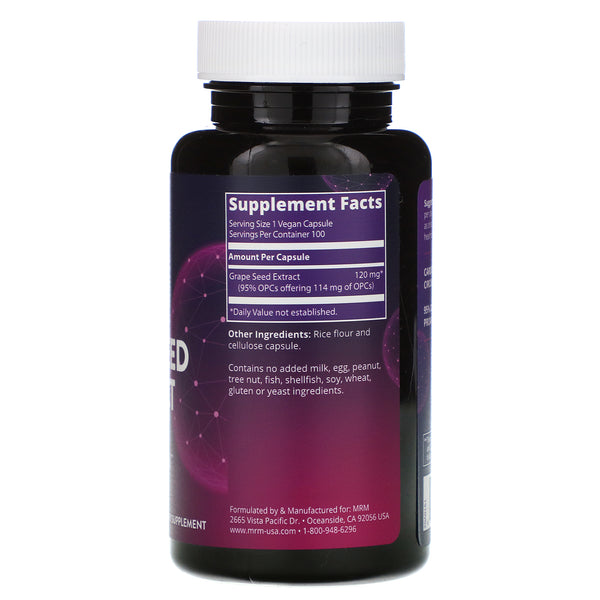 MRM, Nutrition, Grape Seed Extract, 100 Vegan Capsules (Vegan)
