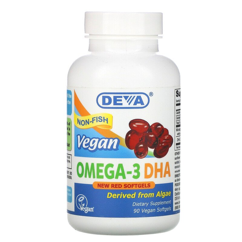 Deva, Vegan Omega-3 DHA, 90 Vegan Softgels (Vegan)