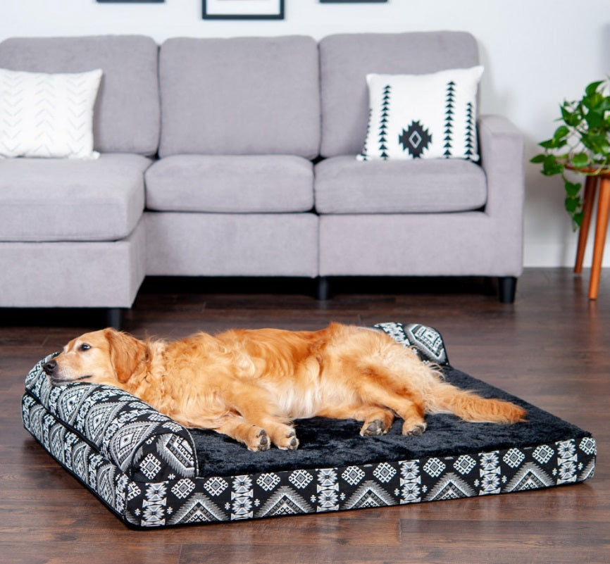 FurHaven Southwest Kilim Orthopedic Deluxe Chaise Dog & Cat Bed