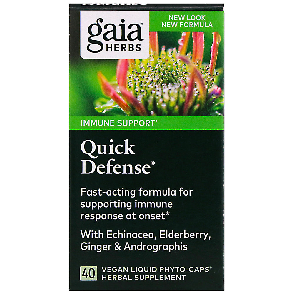 Gaia Herbs, Quick Defense, 40 Vegan Liquid Phyto-Caps (Vegan)