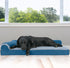 FurHaven Two-Tone Deluxe Chaise Orthopedic Dog Bed w/Removable Cover