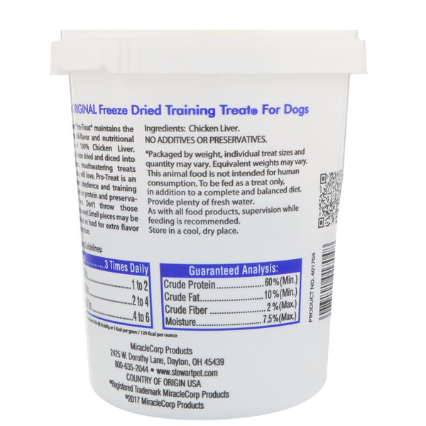 Stewart, Pro-Treat, Freeze Dried Treats, For Dogs, Chicken Liver, 3 oz (85 g)