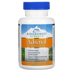RidgeCrest Herbals, Adrenal, Fatigue Fighter, 60 Vegan Caps (Vegan)