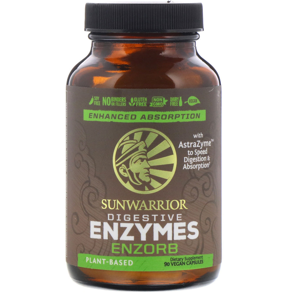 Sunwarrior, Enzorb Digestive Enzymes, 90 Vegan Capsules (Vegan)