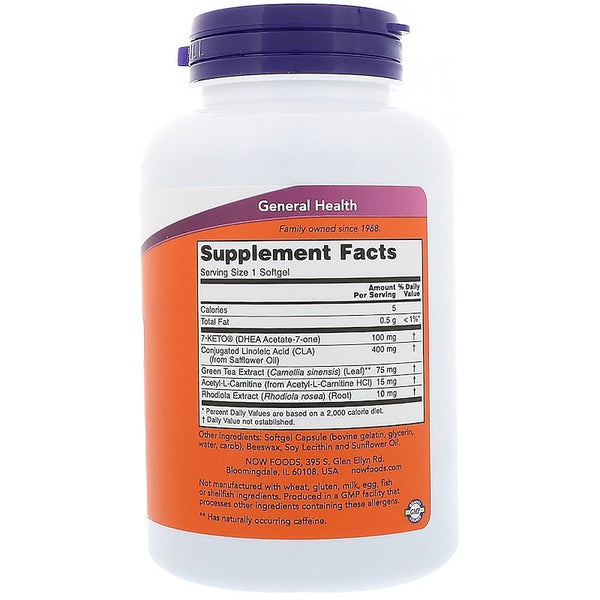 Now Foods, 7-Keto LeanGels, 100 mg, 120 Softgels (Keto)