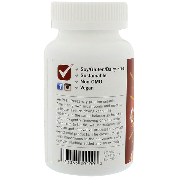 Eclectic Institute, Fresh Freeze-Dried Cordyceps, 560 mg, 120 Veg Caps