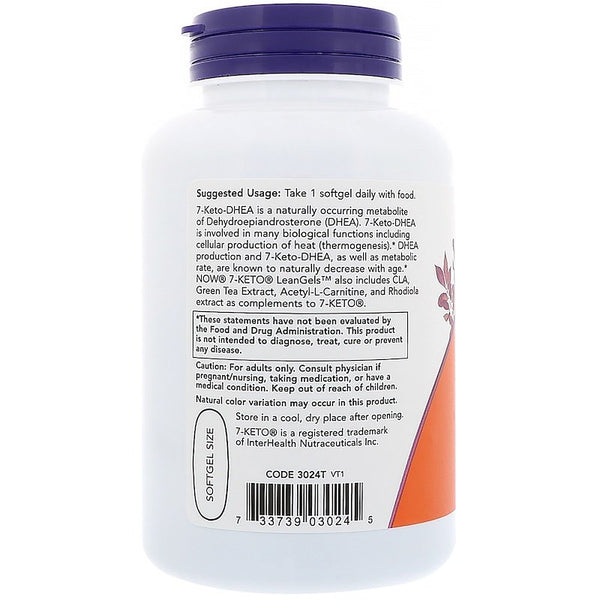 Now Foods, 7-Keto LeanGels, 100 mg, 120 Softgels (Keto)