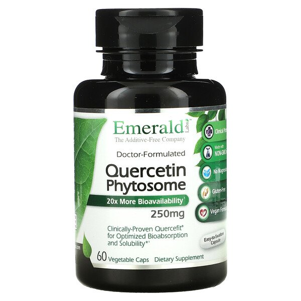 Emerald Laboratories, Quercetin Phytosome, 250 mg, 60 Vegetable Caps