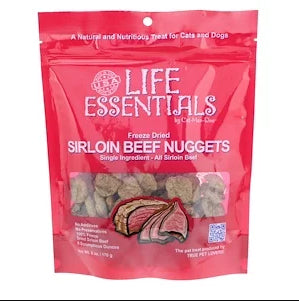 Cat-Man-Doo, Life Essentials, Freeze Dried Sirloin Beef Nuggets, For Cats & Dogs, 6 oz (170 g)