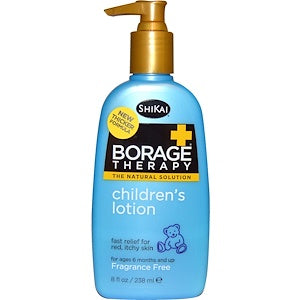 Shikai, Borage Therapy, Children's Lotion, Fragrance Free, 8 fl oz (238 ml)
