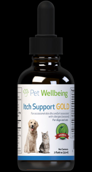 Itch Support Gold for Cats (1 bottle = 2oz (59ml)(Free shipping over $50 Order)