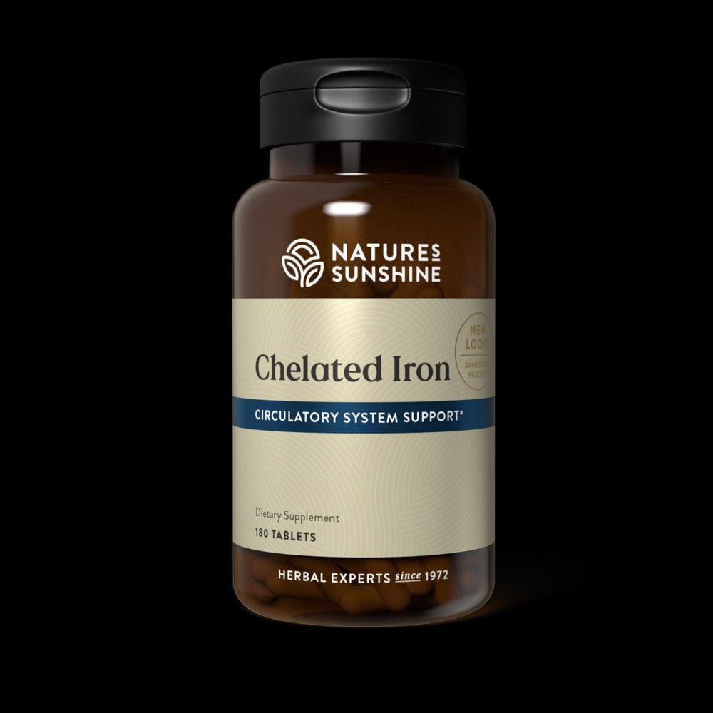 Iron, Chelated (25 mg) (180 Tabs)