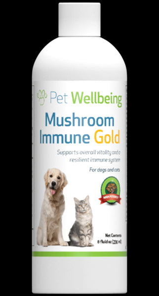 Mushroom Immune Gold for Canine Cancer Support (1 Bottle = 8 oz (237 ml)(Free shipping over $50 Order)
