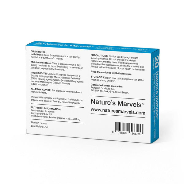 Nature’s Marvels – Central Nervous System Bioregulator with Cerluten 20 Caps