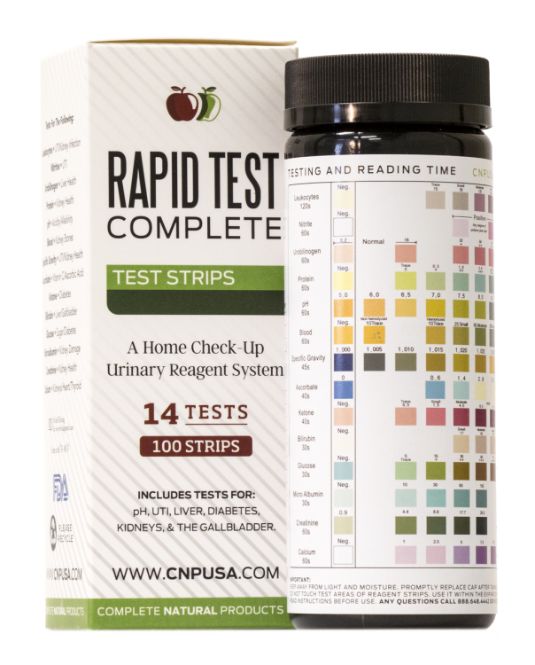 Rapid Test Complete – Urinalysis Test Strips 100ct UTI and pH Strips