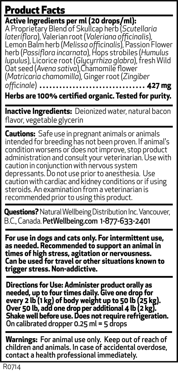 Stress Gold for High Stress Situations in Dogs (1 bottle = 2oz (59ml)(Free shipping over $50 Order)
