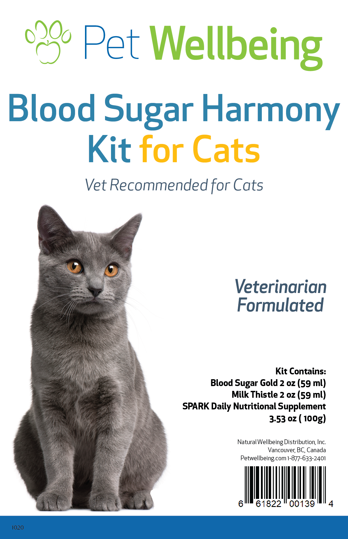 Value Pack Blood Sugar Kit for cats(1 Blood Sugar Gold+ 1 Milk Thistle+ Daily Nutrition )(Free shipping over $50 Order)
