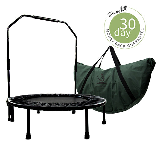Cellerciser Bi-Fold Rebounder (Trampoline) with Balance Bar