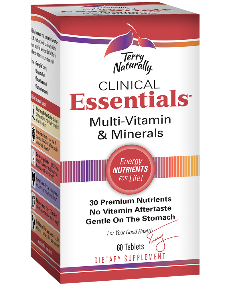 Clinical Essentials 60 tablet - Multi-Vitamin & Mineral supplement - Terry Naturally