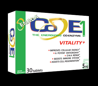 Enada Nadh Co-E1 Vitality+ 5mg (With Chlorophyll) (Improves Cellular Energy, Potent Antioxidant,DNA repair,Boost Immune System, Assist Cell Generation)