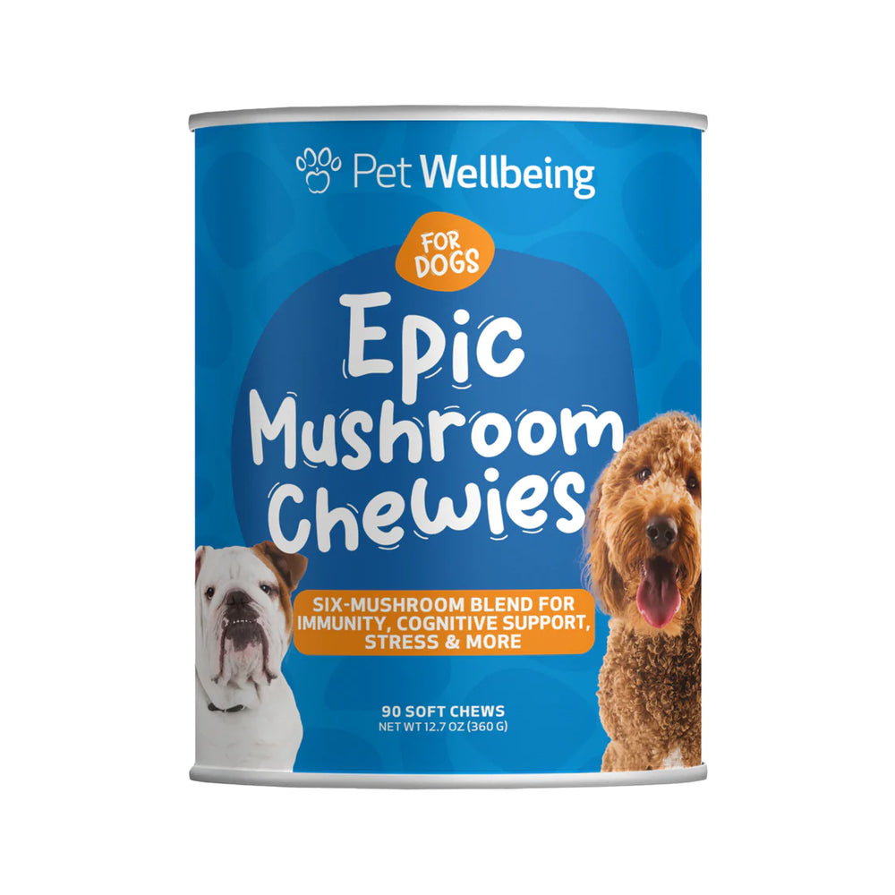 Epic Mushroom Chewies for Dogs (90 soft chews (approx. 4 grams per chew))