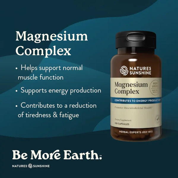 Magnesium Complex Dietary Supplement (100 caps,25 Day Supply,50 Serving)(Citrate + Malate Boosted)