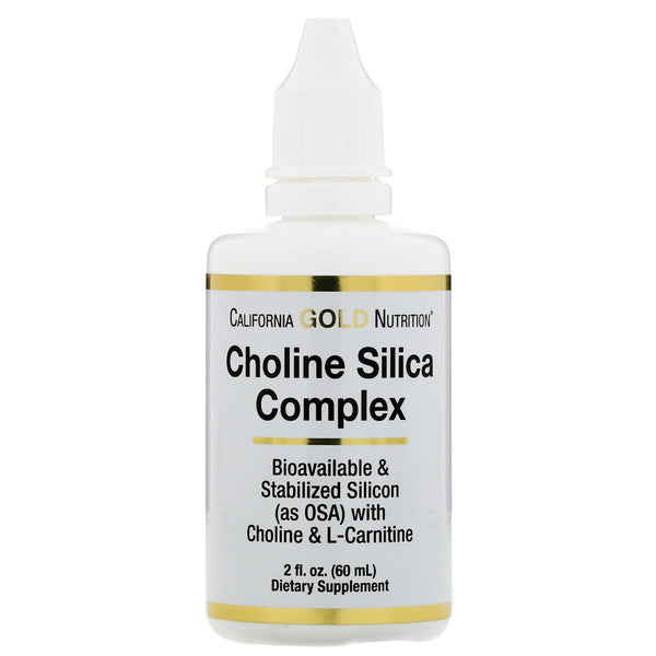 California Gold Nutrition, Choline Silica Complex, Bioavailable Collagen Support for Hair, Skin & Nails