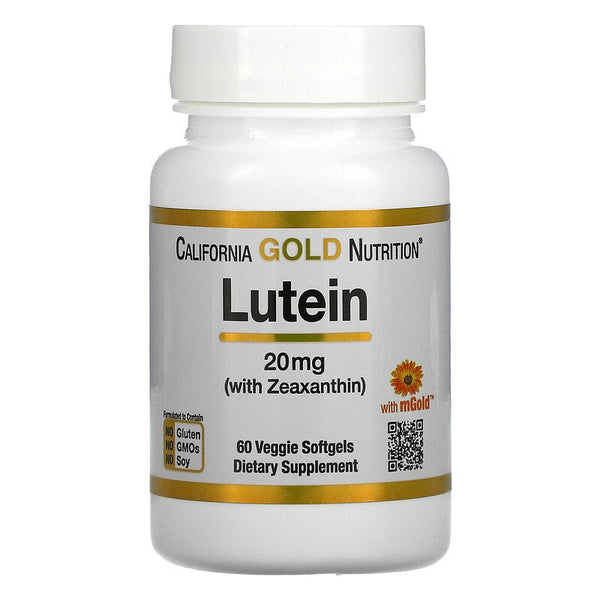 California Gold Nutrition, Lutein with Zeaxanthin, 20 mg, Veggie Softgels