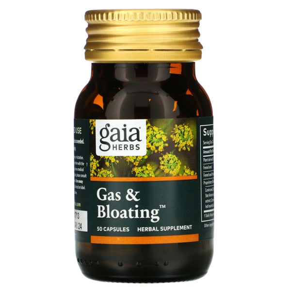 Gaia Herbs, Gas & Bloating, 50 Vegan Capsules (Vegan)