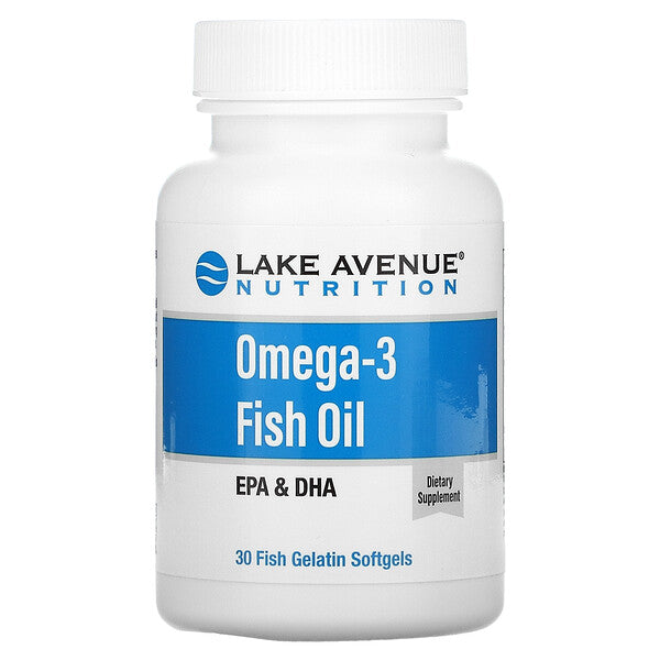 Lake Avenue Nutrition, Omega-3 Fish Oil, 1250 mg, 30 Fish Gelatin