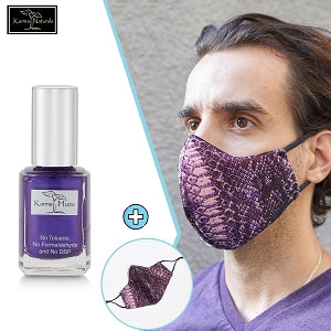 Nail Polish-Non-Toxic Nail Art, Vegan and Cruelty-Free Nail Paint with amazing (Iridescent Purple Python Mask)
