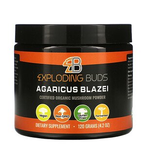 Exploding Buds, Agaricus Blazei, Certified Organic Mushroom Powder, 4.2 oz (120 g)