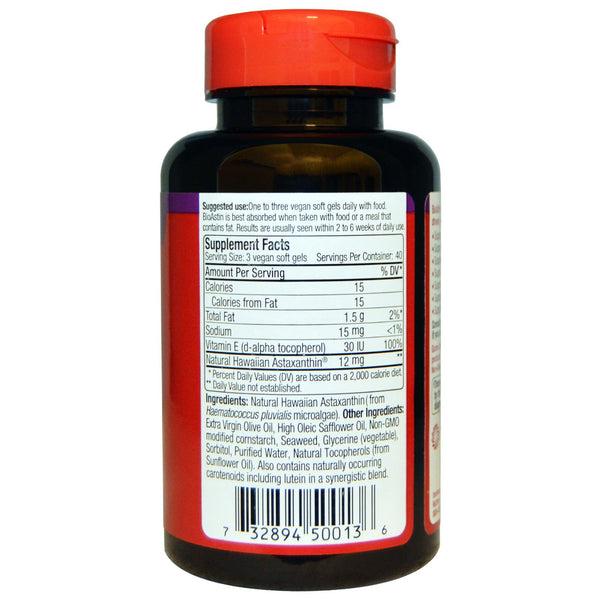 Nutrex Hawaii, BioAstin, 4 mg, 120 Vegan Soft Gels (Vegan)