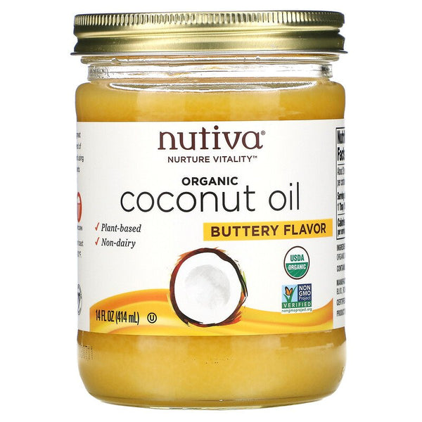Nutiva, Organic Coconut Oil, Buttery Flavor, 14 fl oz (414 ml)