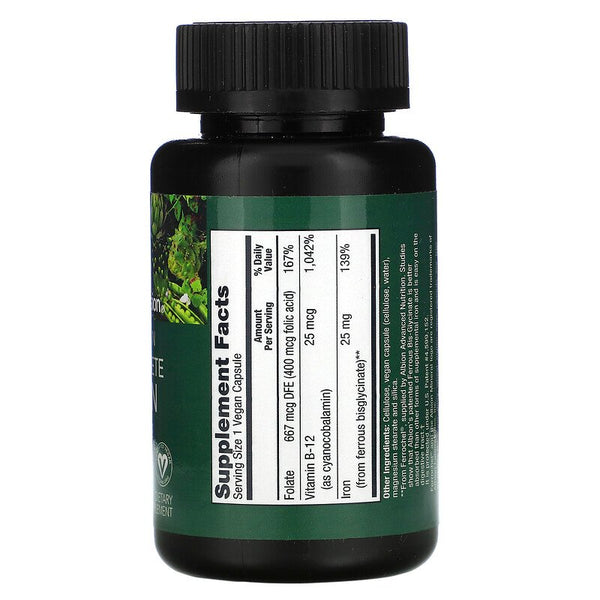 PlantFusion, Vegan Complete Iron, 25 mg, 90 Vegan Capsules (Vegan)