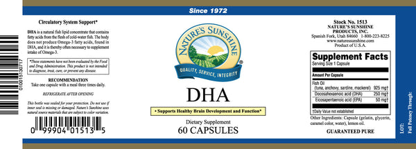 DHA (60 Softgel Caps)